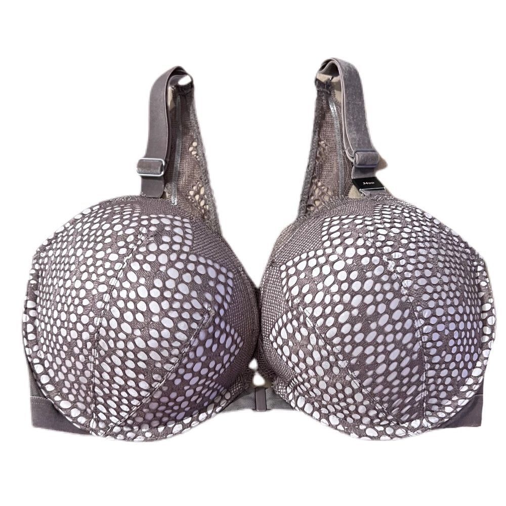 Victoria’s Secret Very Sexy Push Up Padded front closure lace bra taupe 34DD